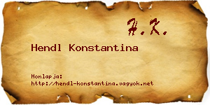 Hendl Konstantina névjegykártya